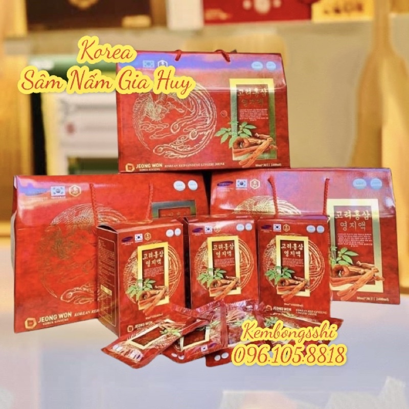 [HÀNG MỚI VỀ] NƯỚC HỒNG SÂM LINH CHI JEONGWON CAO CẤP HÀN QUỐC