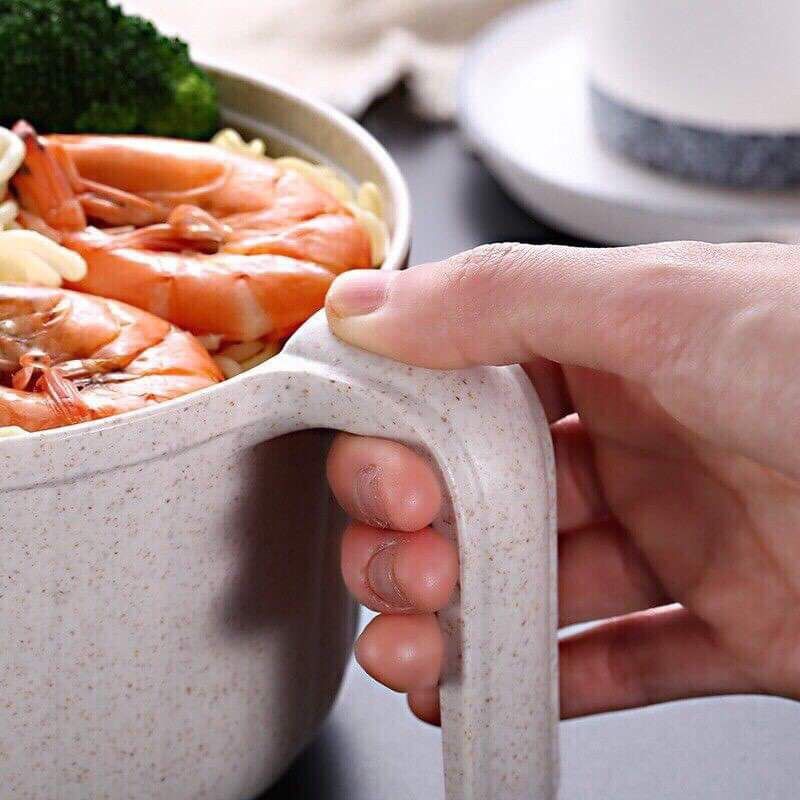 bát úp mì nhựa lúa mạch có nắp 6 món