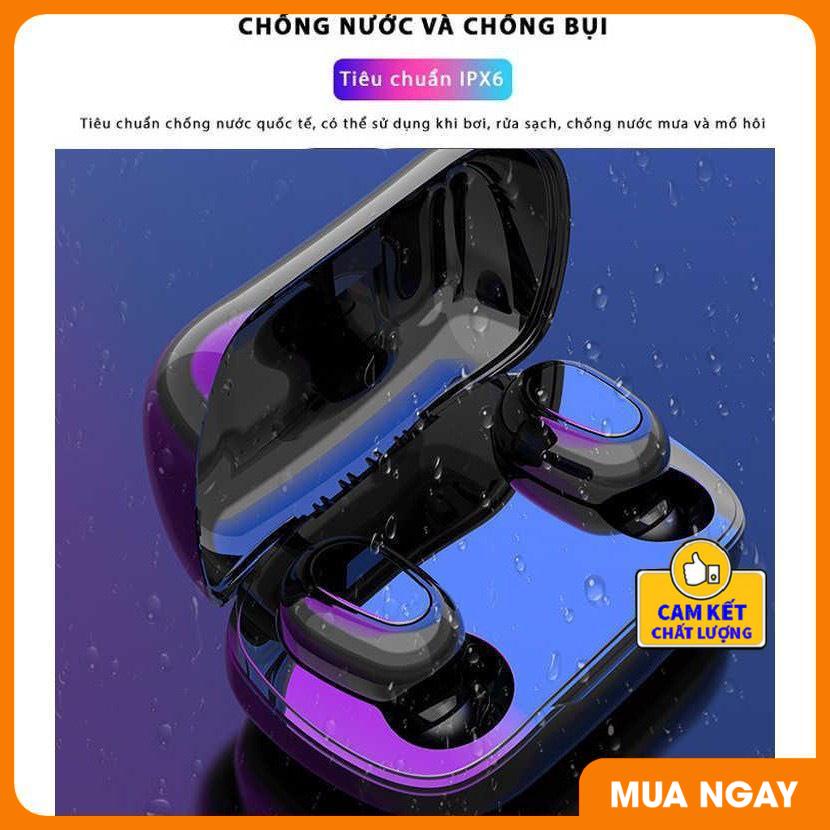 Tai nghe Bluetooth L21 TWS 5.0 không dây Stereo chống ồn kèm kén sạc nam châm cao cấp