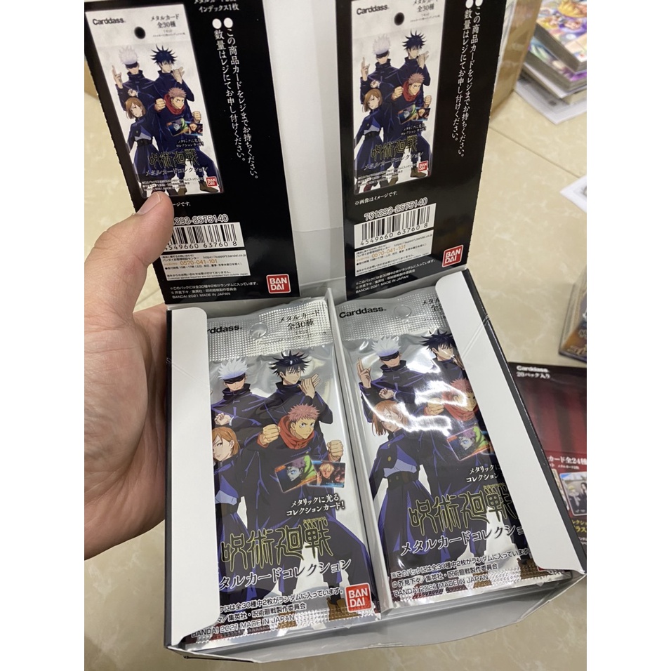 Pack Thẻ card nhân phẩm Jujutsu Kaisen Metal Card Collection chính hãng