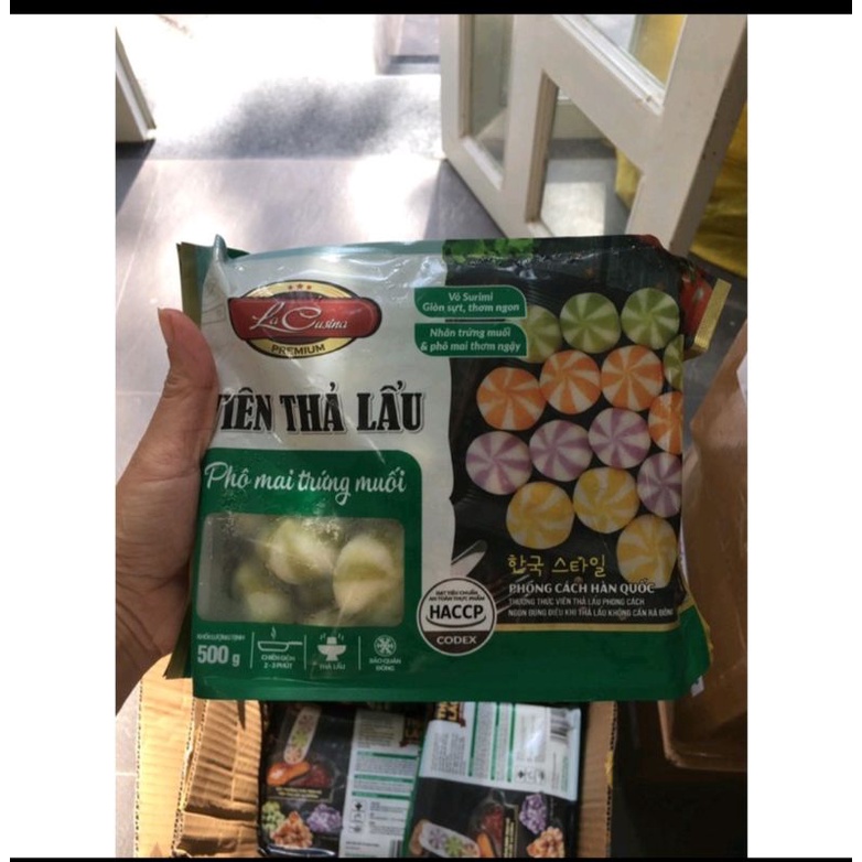 Viên thả lẫu bánh bao nhân phô mai trứng muối, 500g