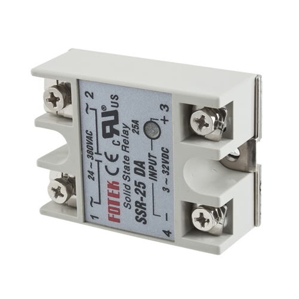 Rơ Le Trạng Thái Rắn Đầu Ra 24V-380V 25A SSR-25 DA Cho Bộ Điều Khiển Nhiệt Độ PID