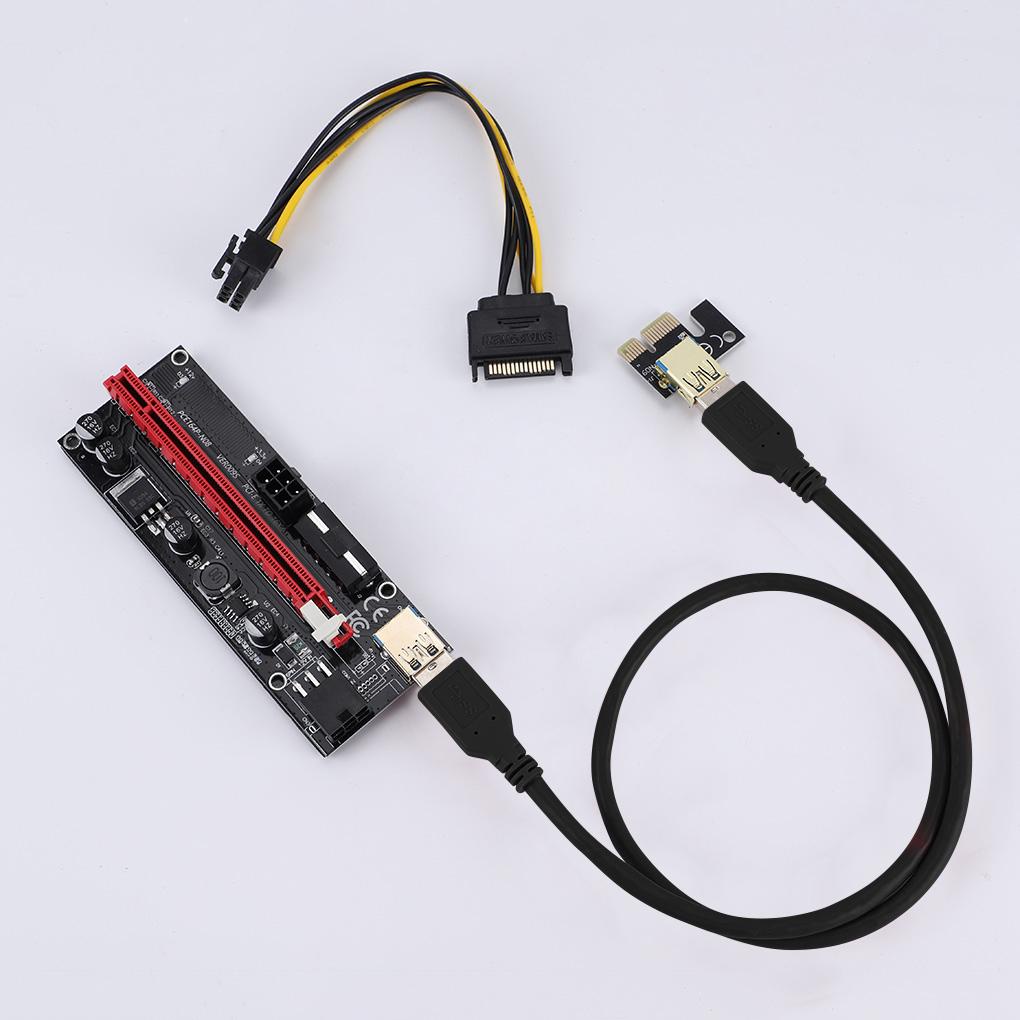 Cáp Mở Rộng PCI-E USB 3 0 6 Pin 1X Sang 16X Chuyên Dụng Cho Máy Tính Để Bàn