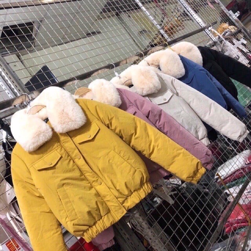 Áo phao cổ lông nắp túi | BigBuy360 - bigbuy360.vn