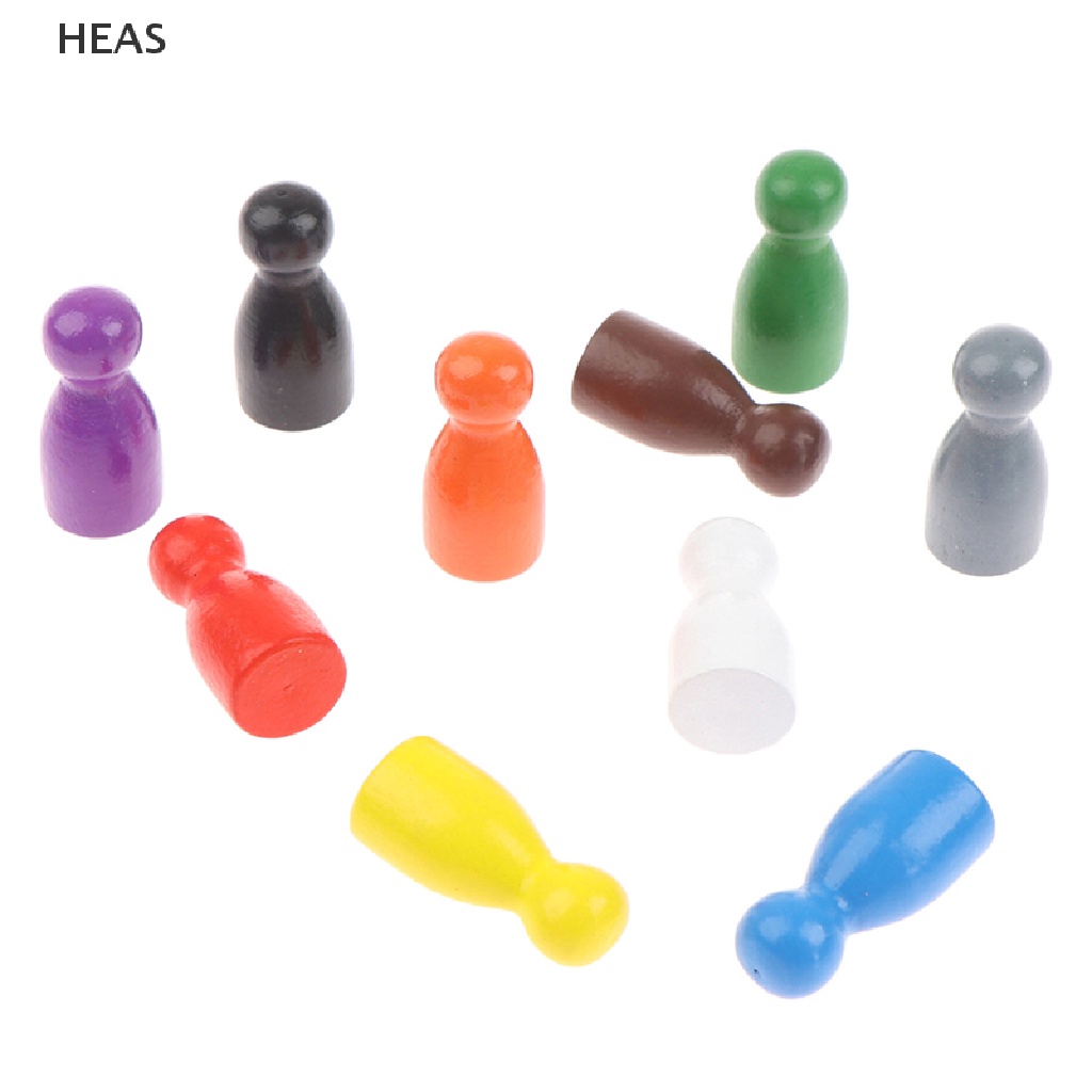 He 100PCS Diameter Pawn Wooden Pawn Pieces Chess BoardGame Accessories MarkingColor id