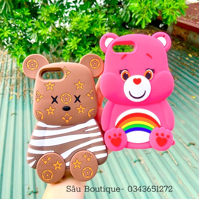 Ốp lưng iphone silicon thú leo hình heo đội mũ 7pl/8pl