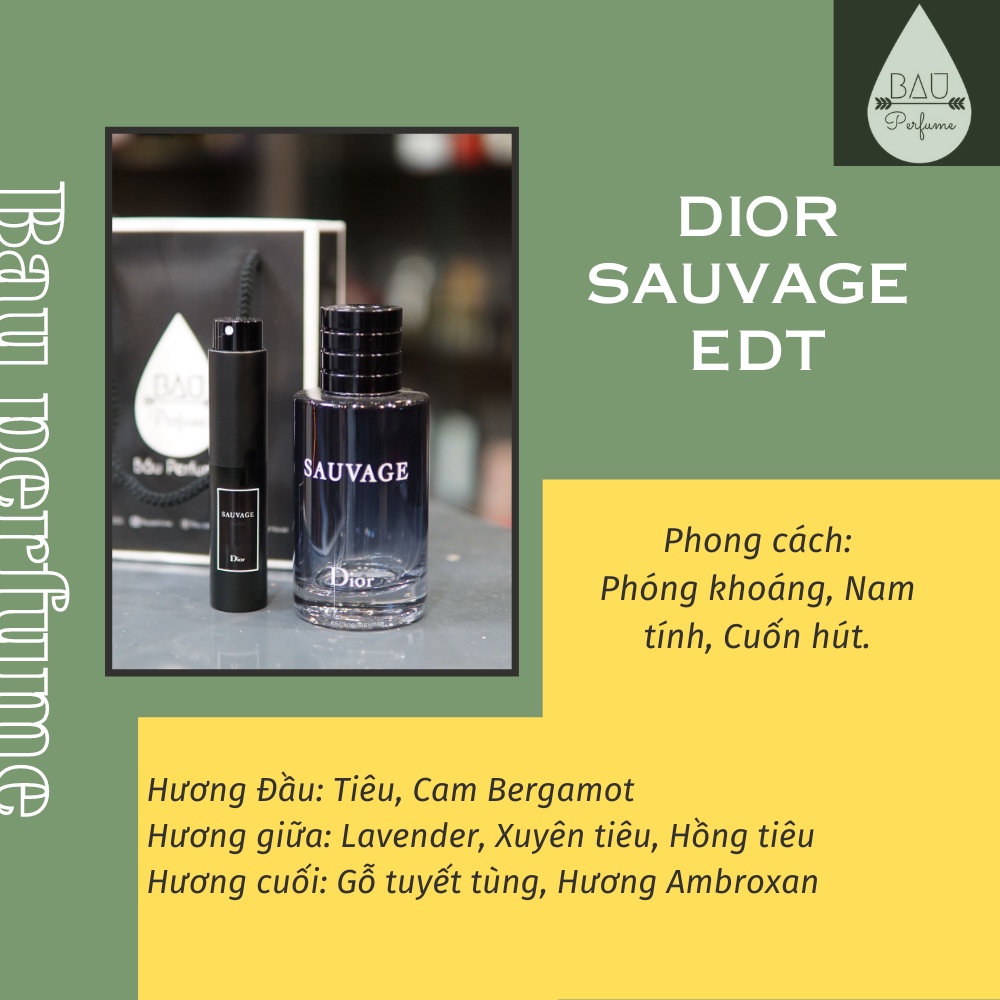 [mẫu thử ] nước hoa chính hãng Sauvage EDT_ 10ml-20ml-30ml | BigBuy360 - bigbuy360.vn