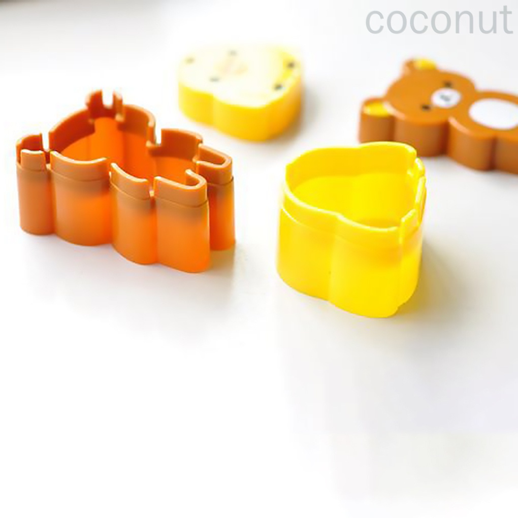 1 Cặp Khuôn Làm Sushi / Cơm Nắm Hình Hoạt Hình 3d Diy Dễ Thương Cho Bé