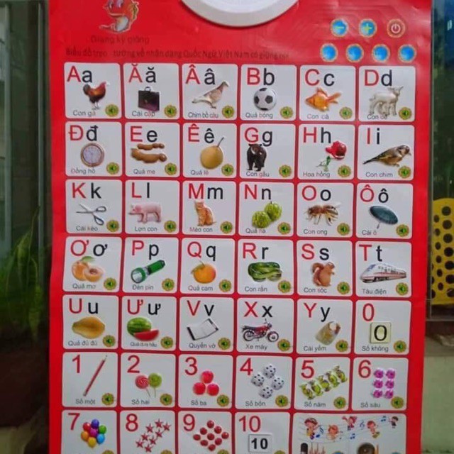 Bảng chữ cái điện tử nói tiếng việt thông minh đa chức năng cho bé