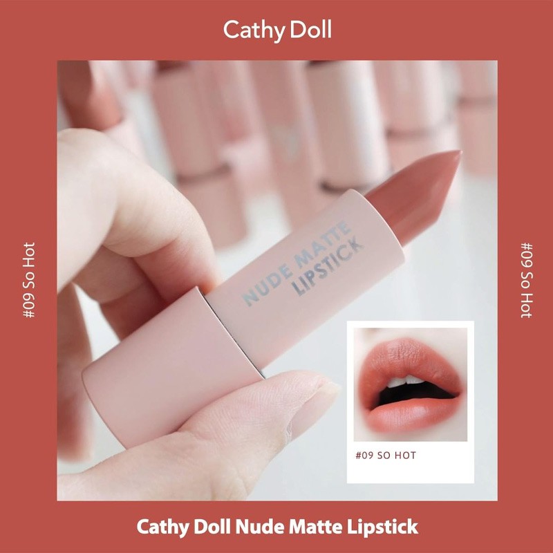 Son Thỏi Cathy Doll Mịn Lì Nude Matte Lipstick 3.5g