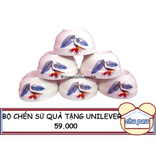 BỘ 6 CHÉN SỨ CAO CẤP- QUÀ TẶNG UNILEVER