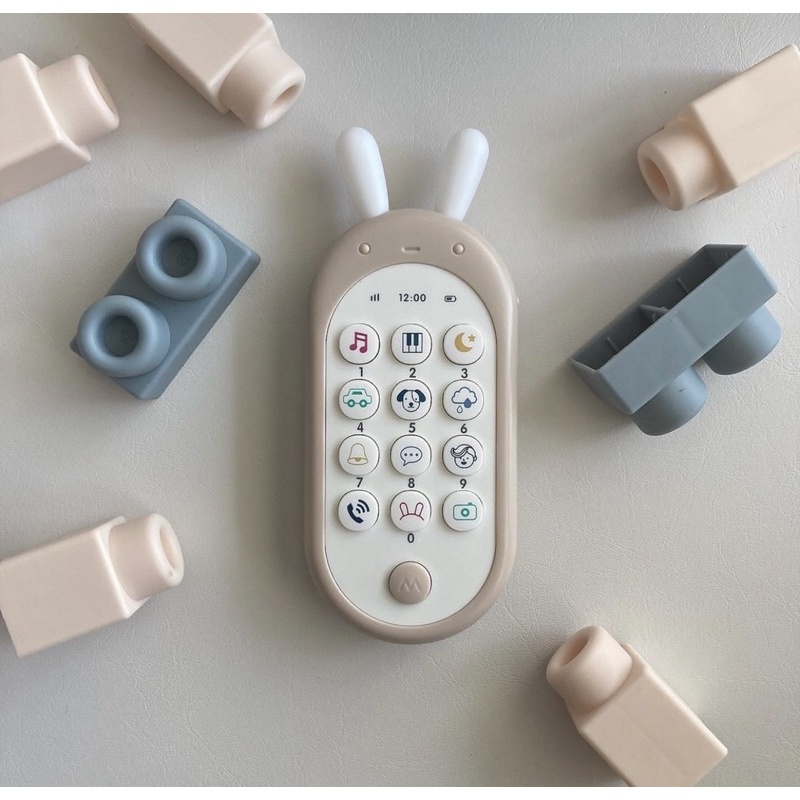 Điện thoại đồ chơi tai thỏ HAAVE BRICKS Hàn Quốc cho bé