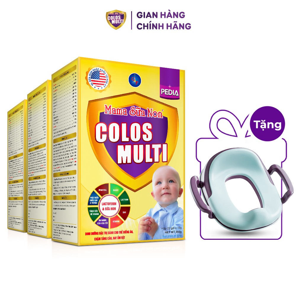 Combo 3 hộp sữa bột cho bé Colosmulti 350g - 450g [Quà Tặng bệ ngồi vệ sinh]