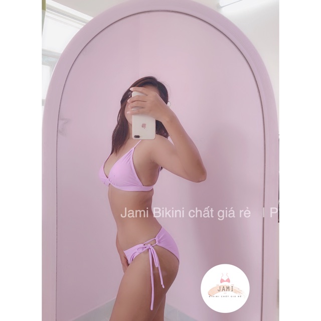 [SALE 39k 12.12]Bikini hai mảnh tím dây ngang đi biển giá rẻ đồ bơi nữ - mm13 | BigBuy360 - bigbuy360.vn