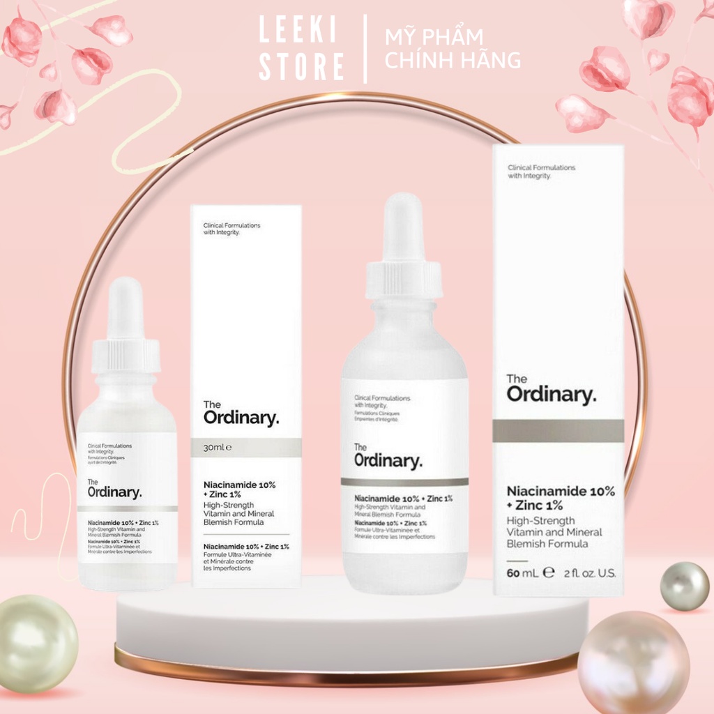 Serum The Ordinary Niacinamide 10% + Zinc 1% Giúp Cân Bằng Bã Nhờn Làm Sáng Da Thu Nhỏ Lỗ Chân Lông