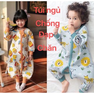Minchun123:Túi ngủ chống đạp chăn 2 lớp, túi ngủ cotton cao cấp, túi ngủ mềm ấm cho bé