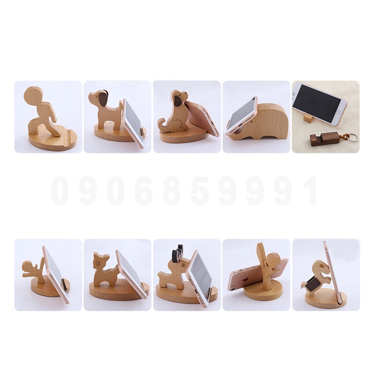 Giá đỡ điện thoại,giá kê máy tính bảng gỗ trang trí