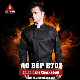 Áo bếp trưởng hàng cao cấp hãng Checkedout-Đồng phục bếp trưởng nhà hàng, khách sạn, quán ăn