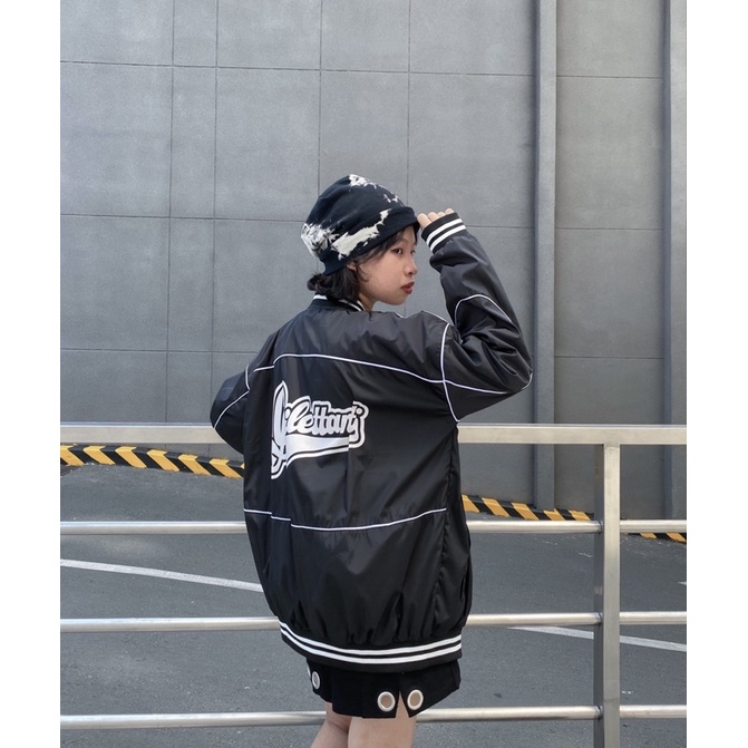 BOMBER DVEN form rộng Ulzang màu ĐEN/BE /JAYSTOREE2❤️ Áo Jacket form rộng
