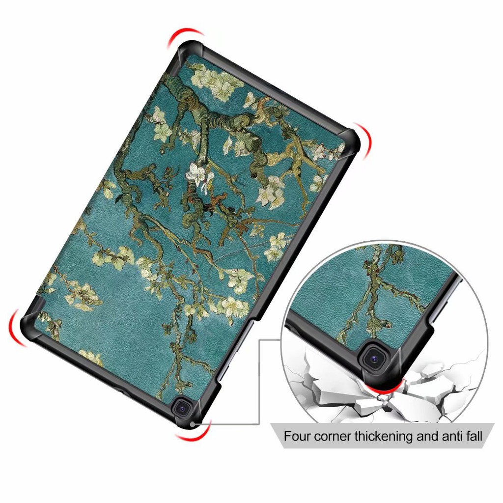 Coloured drawing flip leather Case Samsung Galaxy Tab A 8.0 2019 T290 T295 SM-T295 ultra-thin Shockproof Fold stand Tablet cover