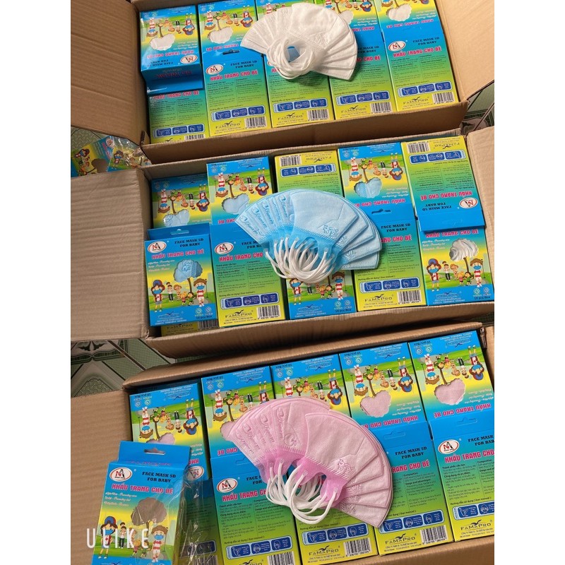 Khẩu Trang 5D Cho Bé Nam Anh ( hộp 10c)