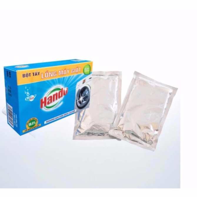 Hộp 2 gói bột tẩy lồng máy giặt siêu sạchHando (200g/hộp)