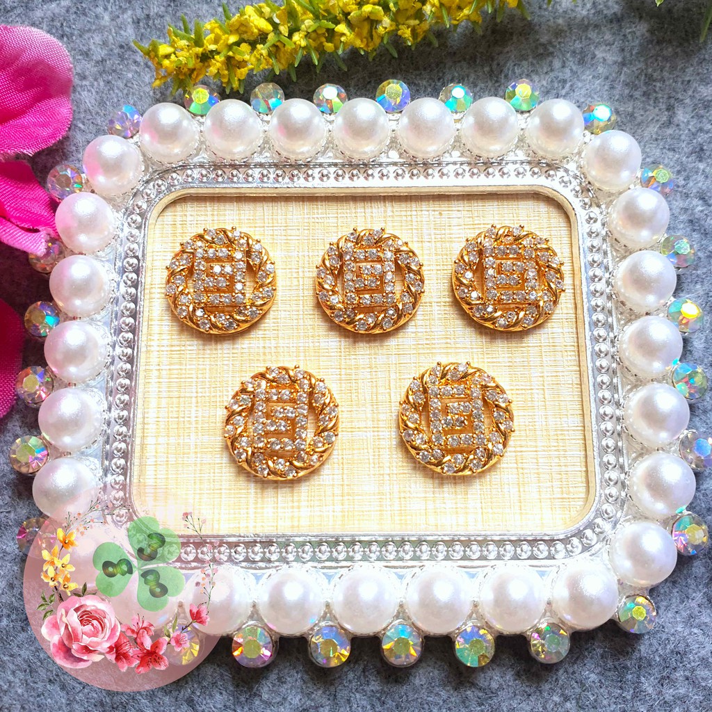 Mã SR002 . Charm kim loại dòng cao cấp đính đá trang trí móng siêu xinh.