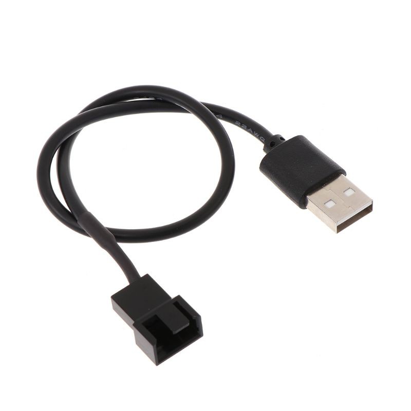 Cáp chuyển đổi đầu cắm usb 2.0 A sang 3-pin/4-pin cho quạt máy tính 5v