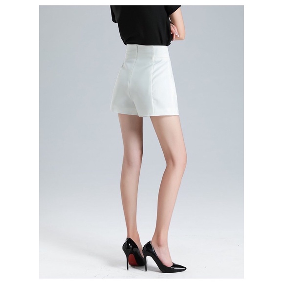 Quần Short Thun Nữ Mặc Nhà Lưng Cao SANMAY Quần Đùi Nữ Ống Rộng Ngắn Đẹp, Sooc Cộc Màu Trắng Đen Hàn Quốc QD004 | BigBuy360 - bigbuy360.vn