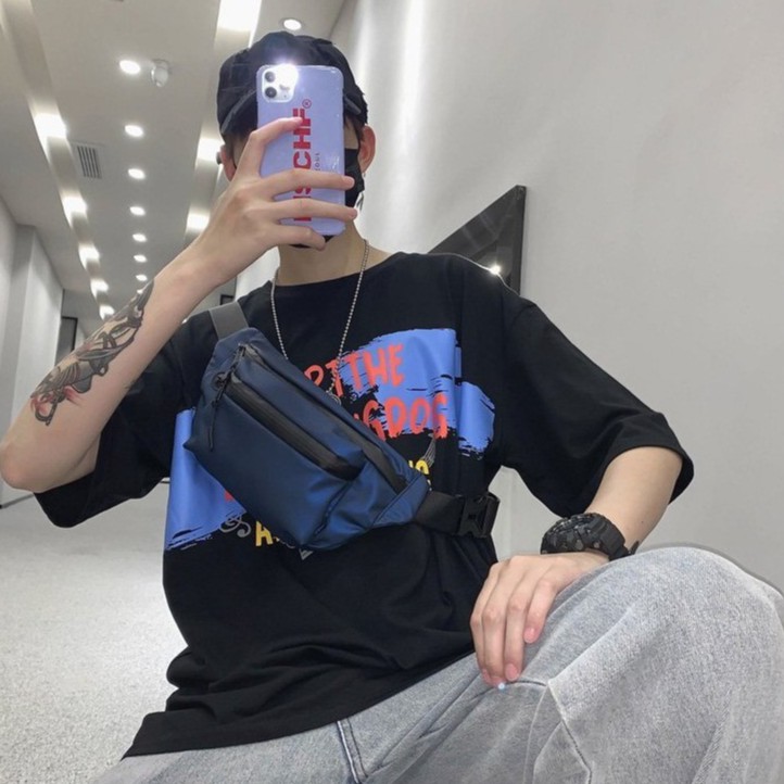 Túi đeo chéo nam thời trang chống nước TC98 - Túi bao tử đeo hông , đeo chéo phong cách Streetwear