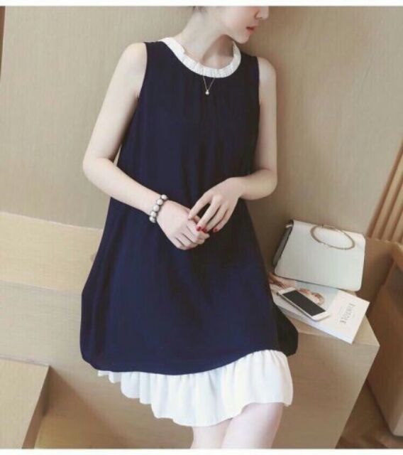 ]Đầm bầu váy bầu đầm suông váy suông thời trang Hàn Quốc