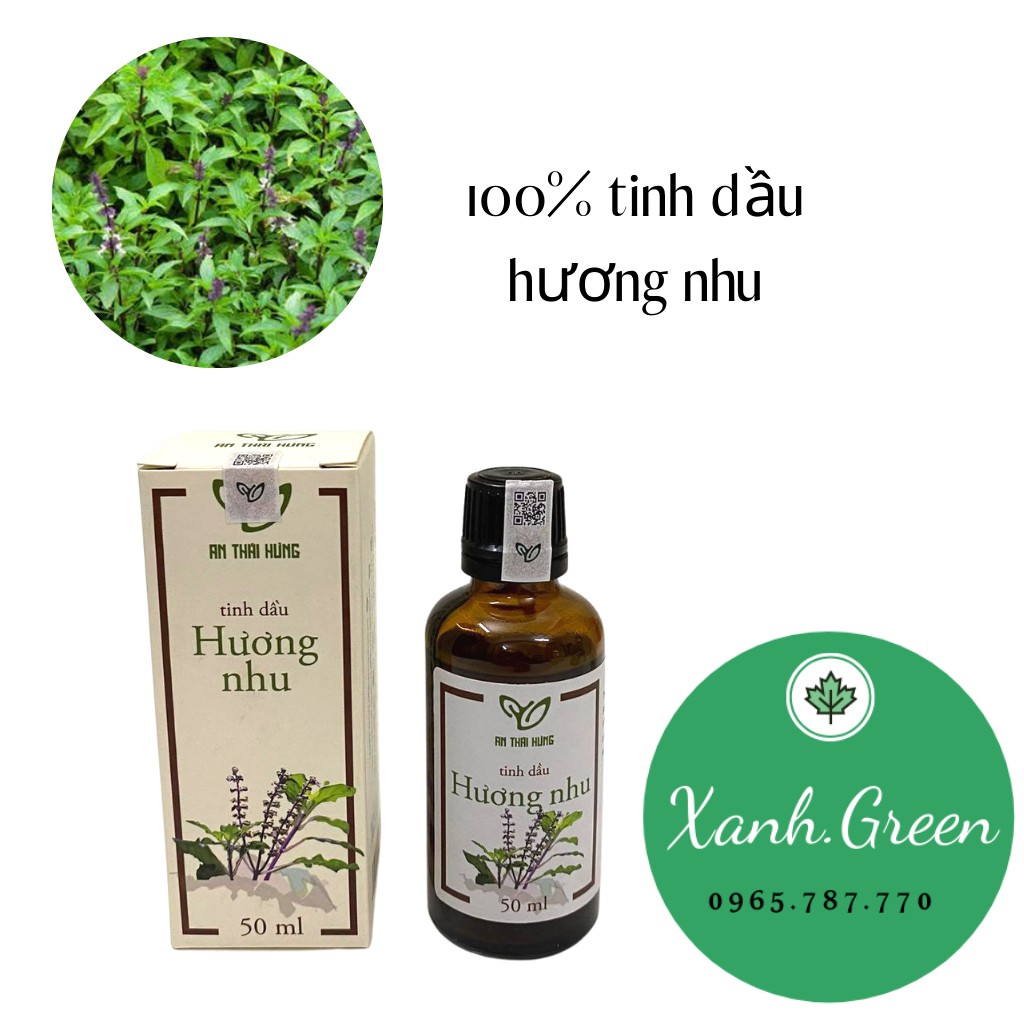 Tinh dầu Hương Nhu- Nguyên chất- Khử mùi, giảm đau nhức, chữa cảm nắng-50ml