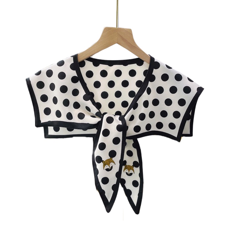 Yoi Khăn Choàng Cổ Lụa In Họa Tiết Hình Học Nhiều Màu Sắc Có Thể Tháo Rời