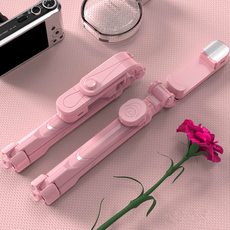 Gậy chụp ảnh tự sướng 360 độ di động được nâng cấp với điều khiển từ xa không dây Bluetooth và chân máy ẩn có thể sạc lại Đèn lấp đầy