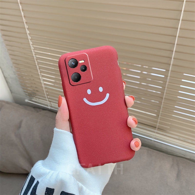 Ốp Điện Thoại TPU Silicone Dẻo Mờ Hình Mặt Cười Thời Trang Mới Cho Realme C35 Realme 9i Realme 9 Pro Realme 9 Pro +