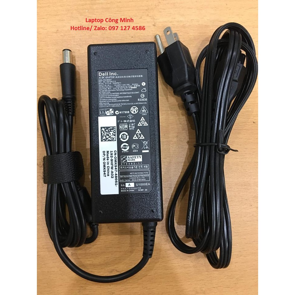 Sạc Laptop Dell Chân Kim To 19.5v - 4.62A