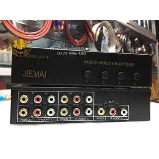 4 in - 1 out Bộ chuyển âm thanh Audio - Video 4 Vào 1 Ra JM-VA401