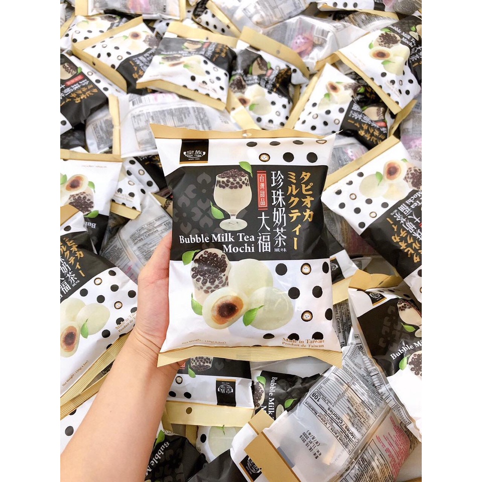 Combo 3 gói mochi trà sữa Đài Loan kem lạnh Royal Family dẻo ngon date xa 120g 9 bánh - ÂU CHÂU SHOP