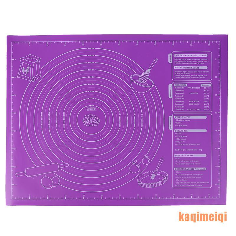 Thảm Nhào Bột Làm Bánh Từ Silicon Chống Dính 45x60cm