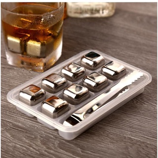 Sỉ 10 Đá lạnh inox không tan Cooling cubes 8 viên
