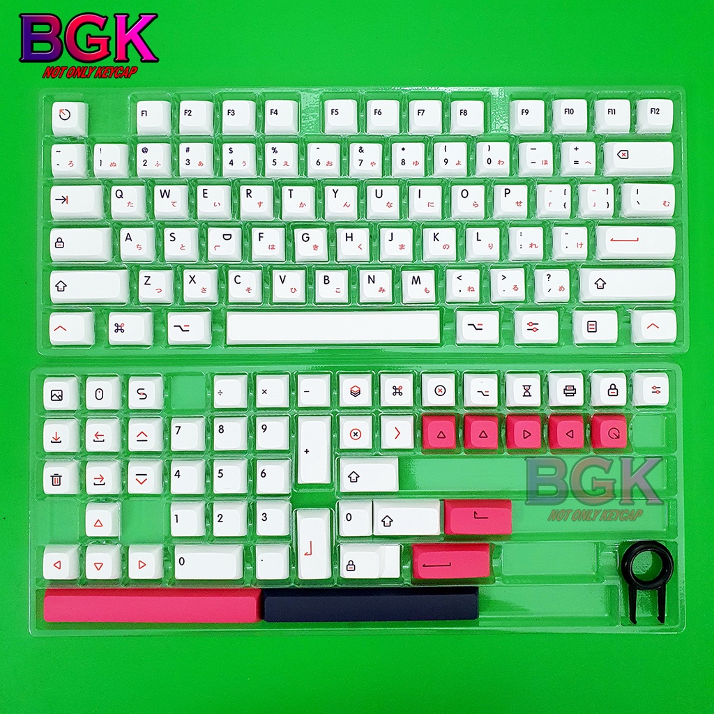 Bộ keycap XDA PBT KON MOMO 126 nút in Dye-Sub Font chữ to ( hỗ trợ layout 61 64 87 104 108 Phím )