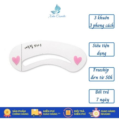 Khuôn kẻ Lông mày Mini Brow Class 3 Khuôn chuẩn đẹp Khuôn kẻ chân mày Xuka mã MBC3