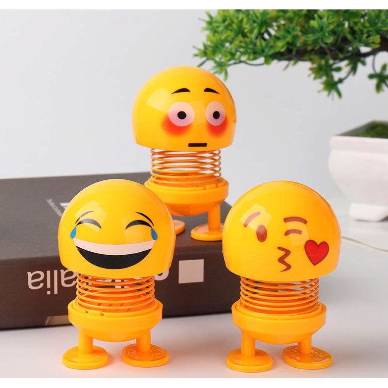 Búp bê biểu tượng cảm xúc lò xo nhún thú vị