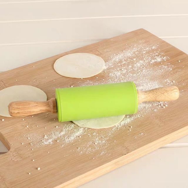 Dụng cụ làm bánh - Cây lăn bột làm bánh cán gỗ tay gỗ