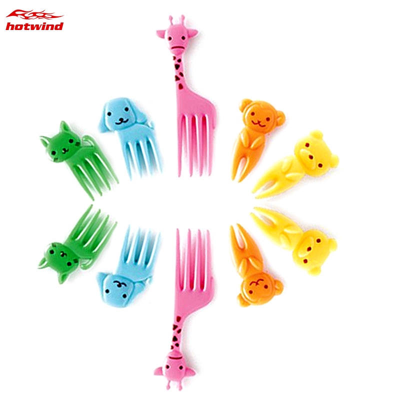 Set 10 Nĩa Ăn Trái Cây Hình Động Vật Xinh Xắn