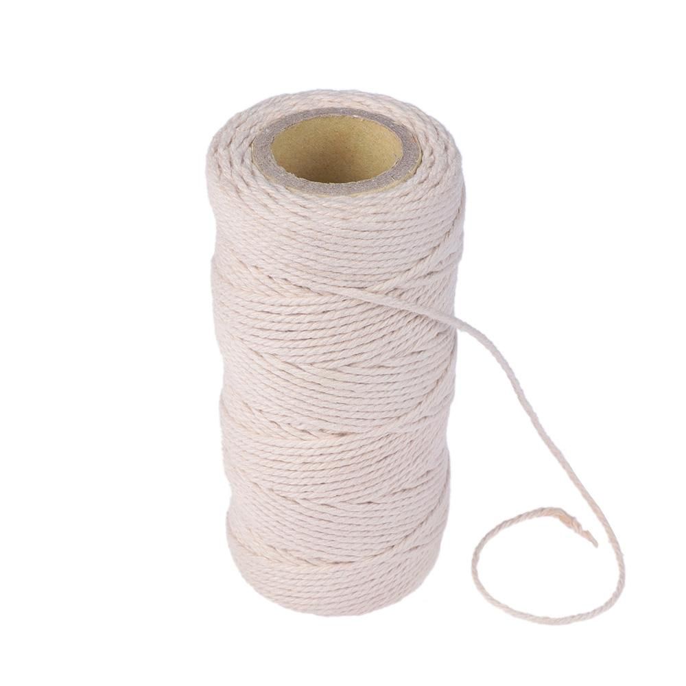 Cuộn Dây Cotton 100% Màu Be Dùng Làm Đồ Thủ Công Diy Mới