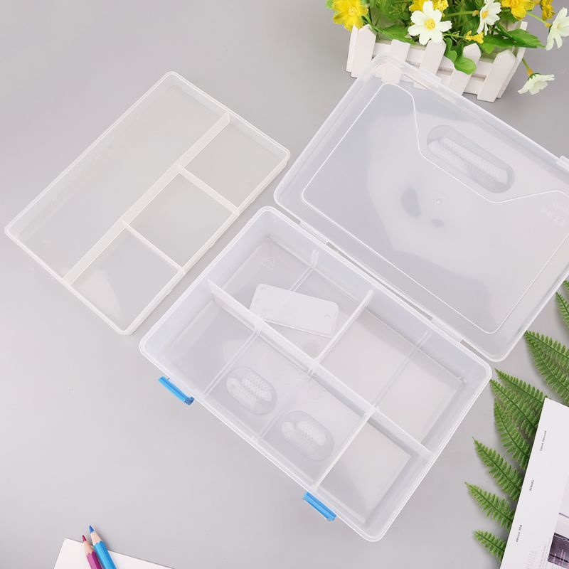 Hộp Đựng Bút Bằng Nhựa Trong Suốt Hai Lớp Tiện Dụng Scho