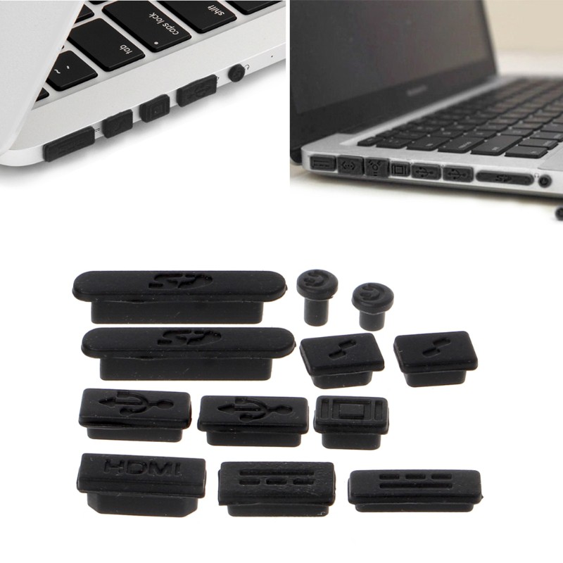 Set 12 nút chặn silicon cho ổ cắm máy Macbook Air Pro Retina 11