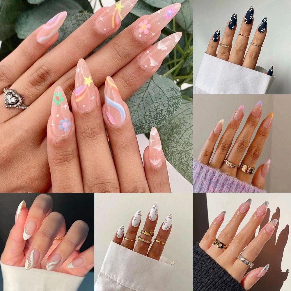 Hộp 24 Móng Tay Giả Thời Trang Cho Nữ