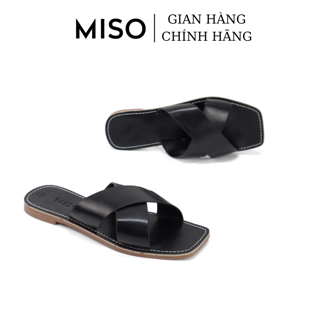 Dép nữ thời trang quai chéo đế bệt basic đi chơi dạo phố MISO M033